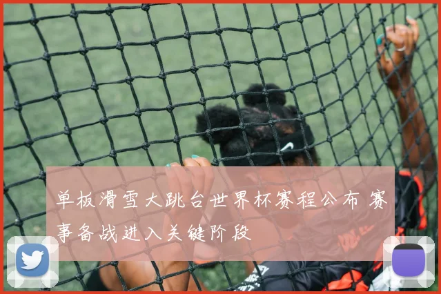 单板滑雪大跳台世界杯赛程公布 赛事备战进入关键阶段